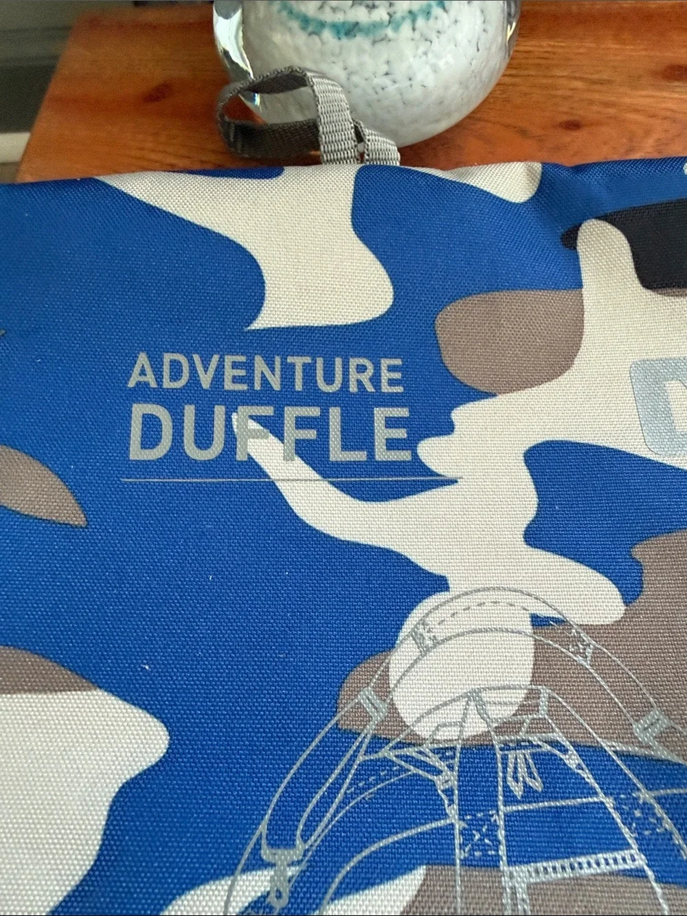 L.L. Bean Men's Adventure Duffle in Blue, Gray and Brown Camo